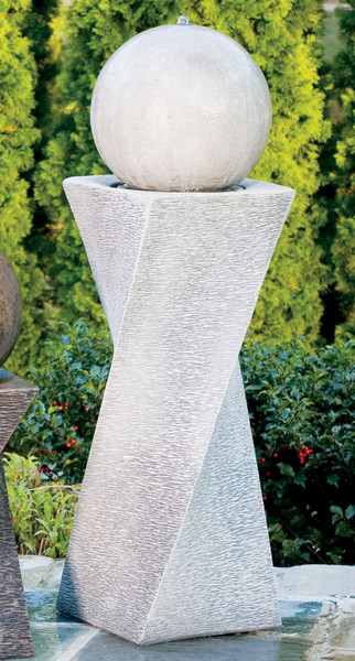 Contemporary Diagonal Fountain Right Modern Cement Decorative